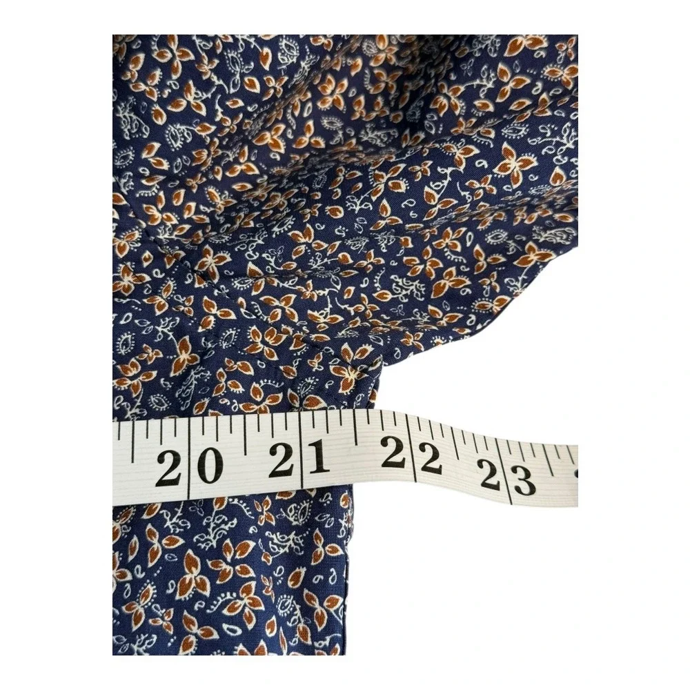 J Crew Flex Washed Classic Fit‎ Floral Print Button Down Shirt Men's Size Medium